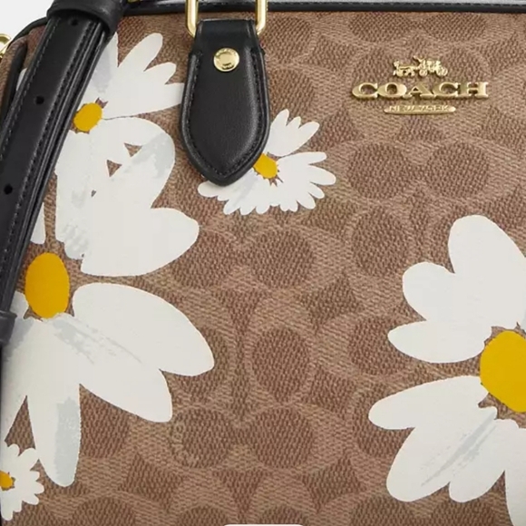 Coach Rowan Satchel In Signature Canvas With Floral Print - Picture 4 of 14